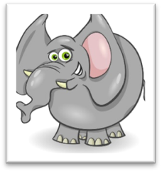 IlustraciÃ³n de dibujos animados lindo elefante Vector Premium 