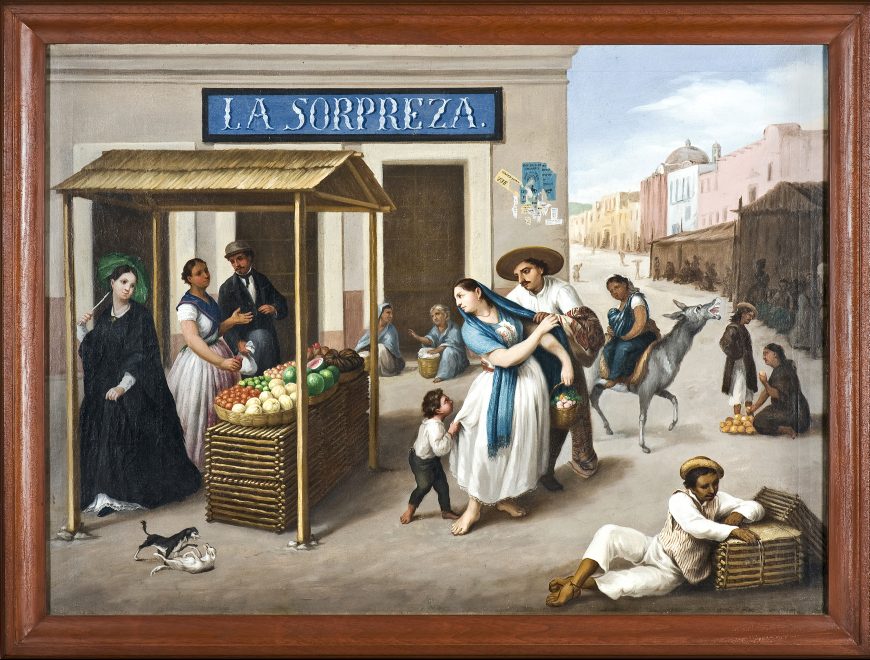 JosÃ© AgustÃ­n Arrieta, La Sorpreza, 1850, oil on canvas, 69.5 x 93 cm (Museo Nacional de Historia, INAH, Mexico City).