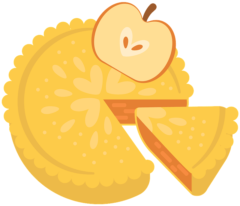 Pie de manzana clipart. Dibujos animados descargar gratis. | Creazilla