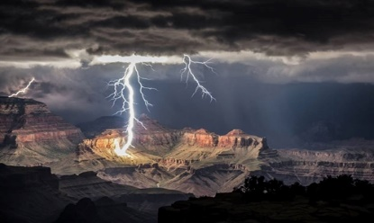 Poderosa tormenta elÃ©ctrica sobre el Gran CaÃ±Ã³n, Arizona ...