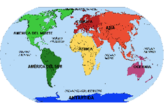 â–·ã€ Mapa de continentes ã€‘Â» Con Nombres | Mudo | En blanco | Imprimir