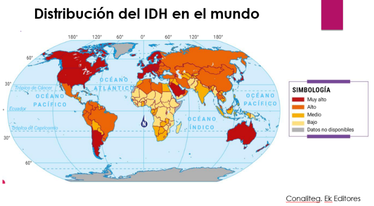 La Distribución Del Índice De Desarrollo Humano Idh Nueva Escuela Mexicana Digital